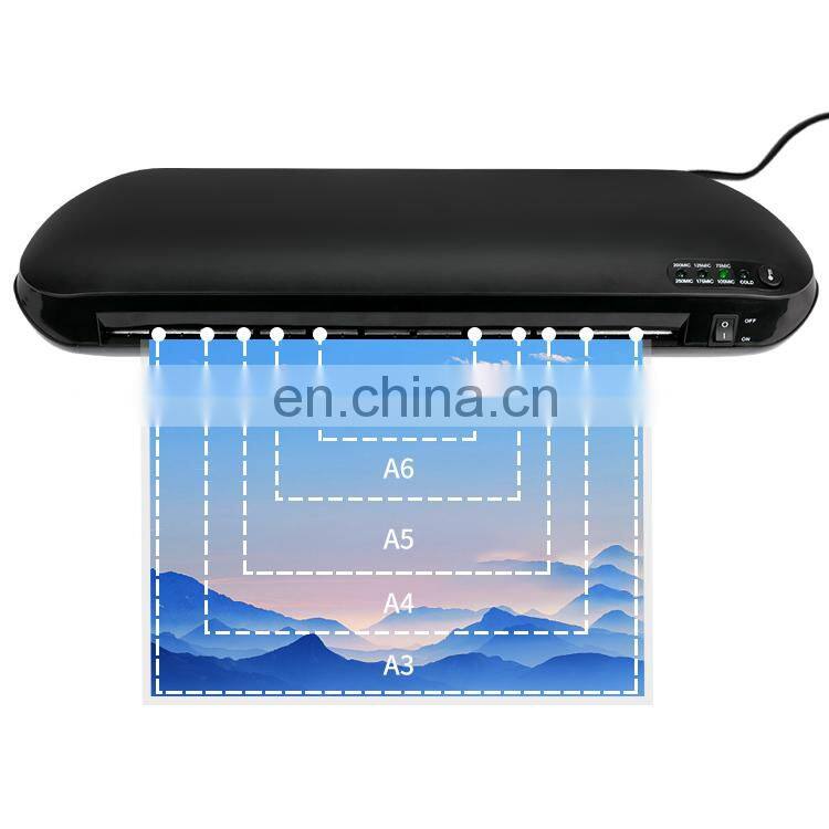 Good Quality A3 Laminating Machine 2 Rollers Office Automatic 230mm Width Photo 3 In 1 Laminator Hot Cold Laminator