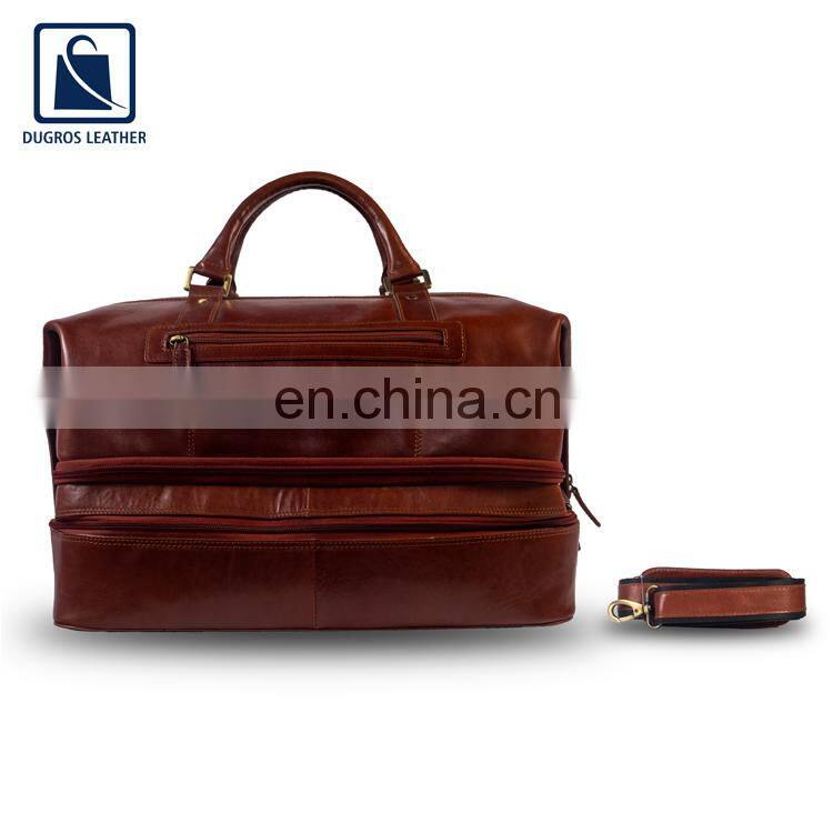 Wholesale Price Excellent Quality Genuine Leather Duffel Travel Bag Exporter