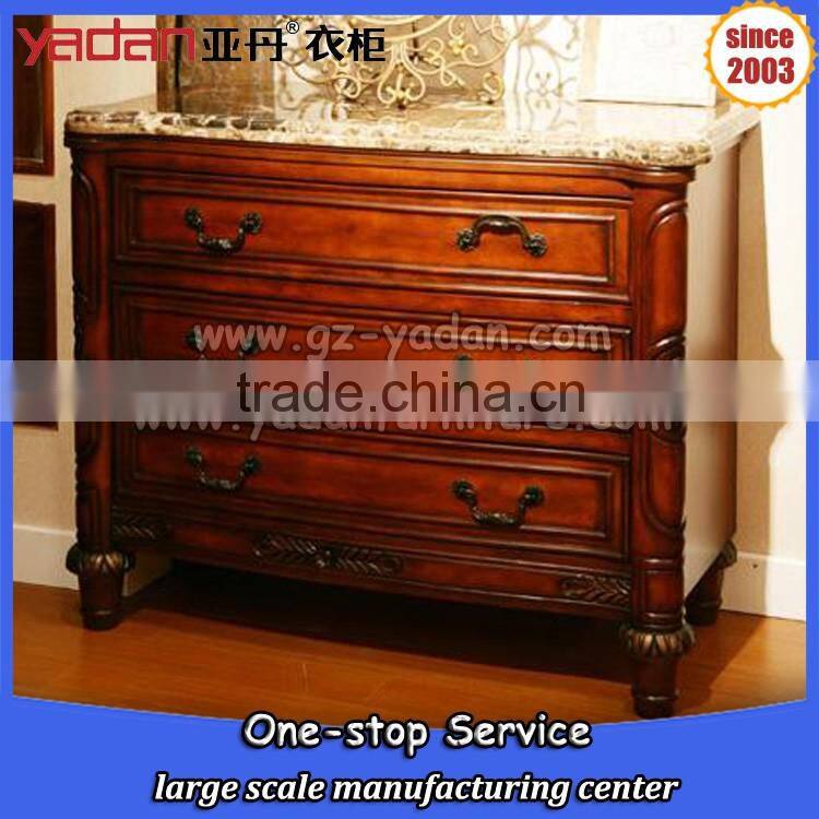 Ancestral 3 drawers bedside cupboard home bedroom table night handmade carving