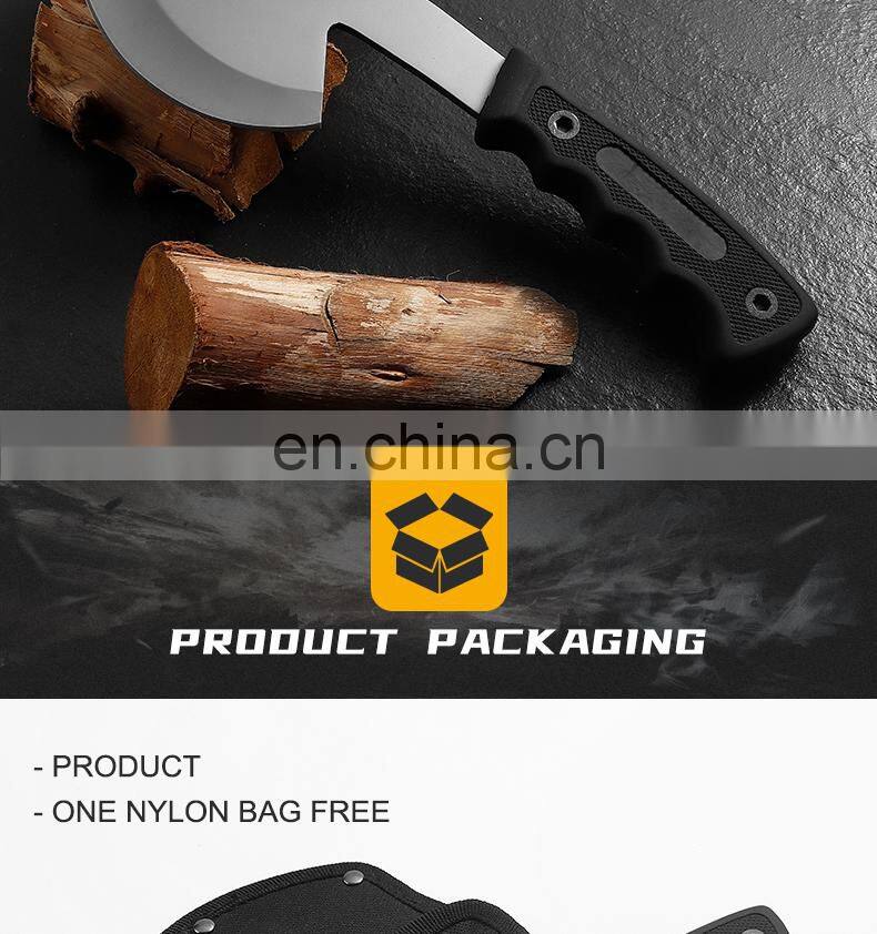 Camping Kit Multi Function Stainless Steel Axe Camping Axe With Sheath Rubber And Plastic Material