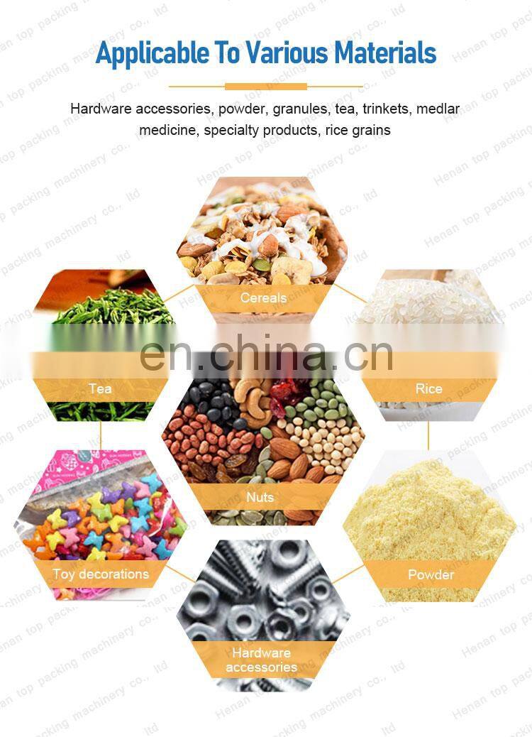 Automatic multi-head Cashews pistachios whole grains quantitive dispensing machine