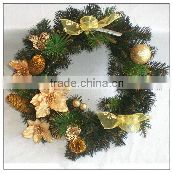 2015 New Design 120cm Artificial Christmas Gift Xmas Wreath WITH Three Sets