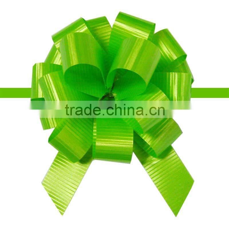 Rose color, 5.5 inches dia ribbon pull bow for present decorative or gift packing