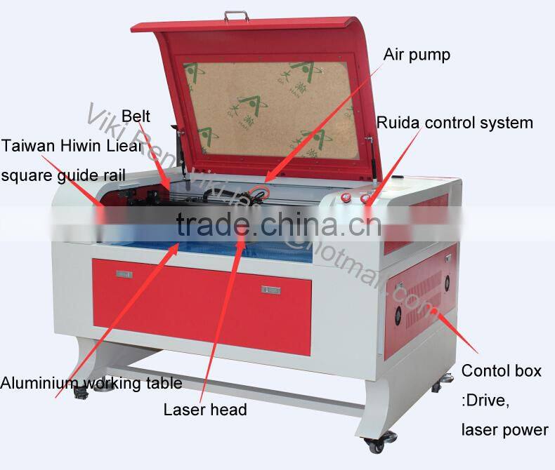 Laser cutter and engraver machine with CVD Laser Lens/Ruida control KL-690