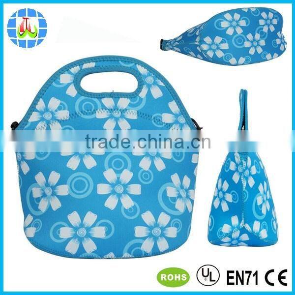 grid neoprene tote bag food container sleeve box carrier case