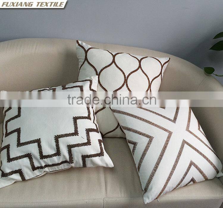Embroidered Kinds Of Geometric Fingure Sofa Home Decor Cushion Cover