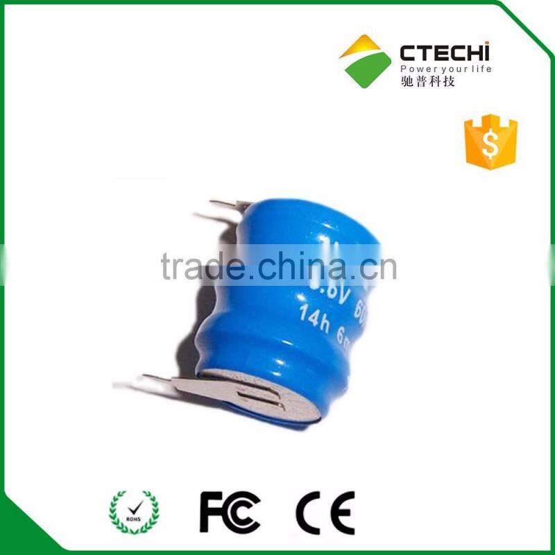 60K 3.6V 60mAh rechargeable nicd button cells battery pack