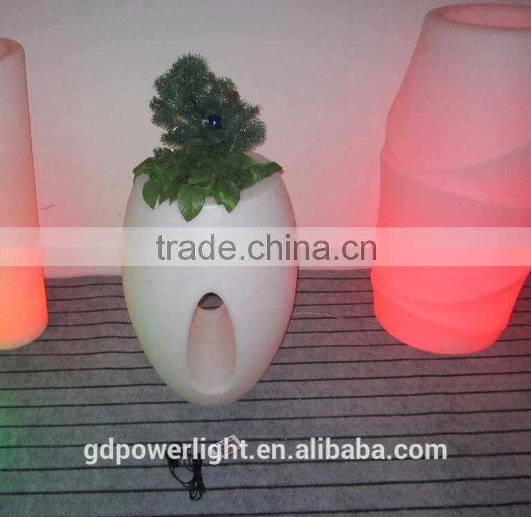 New PE plastic Flowerpot with LED light YXF-4667