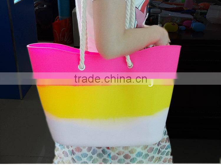 2016 Silicone promotional beach bags/foldable beach bag