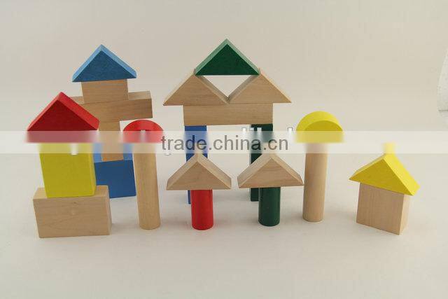 Wooden baby walker with blocks toy