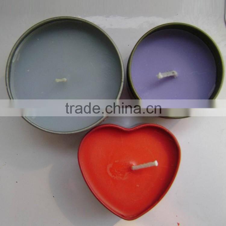 High quality 100% soy wax metal tin for candle