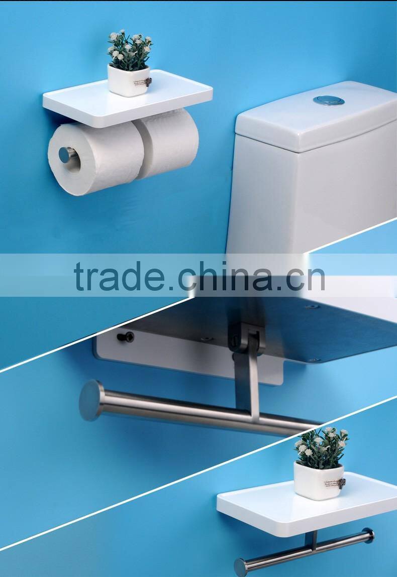 Mobile phone shelf with double roll Holders /toilet paper holders
