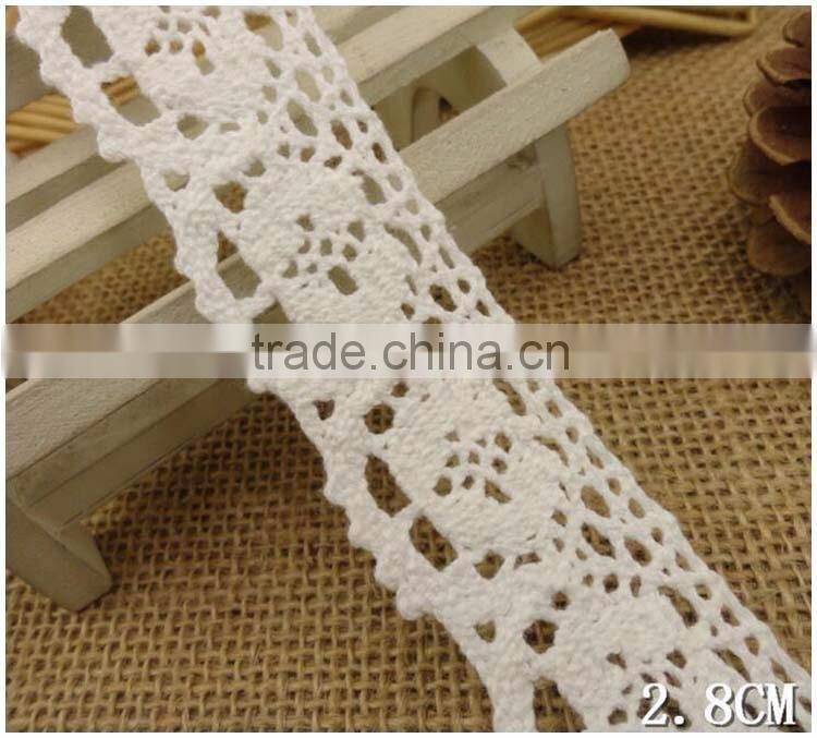 Welcome Cutomized Lace,China Factory 1.14"Fashion Cheap Cotton Crochet Laces trim