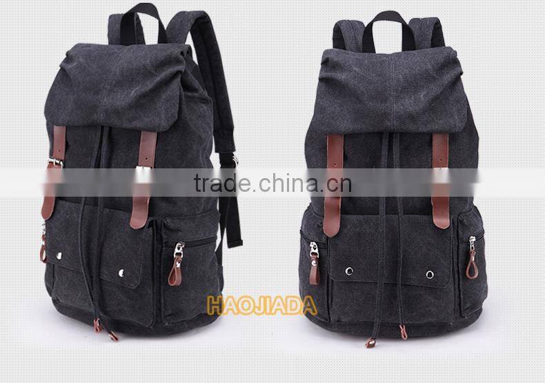 Large capacity outdoor leisure waterproof functional rucksack canvas