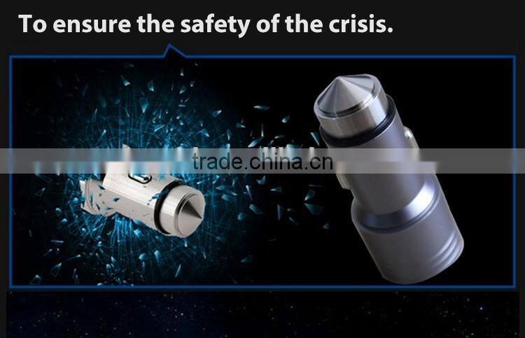 USB charger for Car Phone Safety hammer car charger