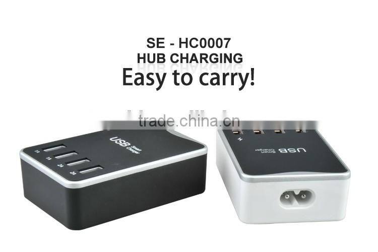 Hub charger 6A output with 4 USB charger Smart IC Technology