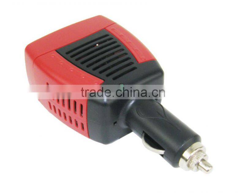 DC 12V to AC 110v 220V 75W Mini car inverter with USB port.