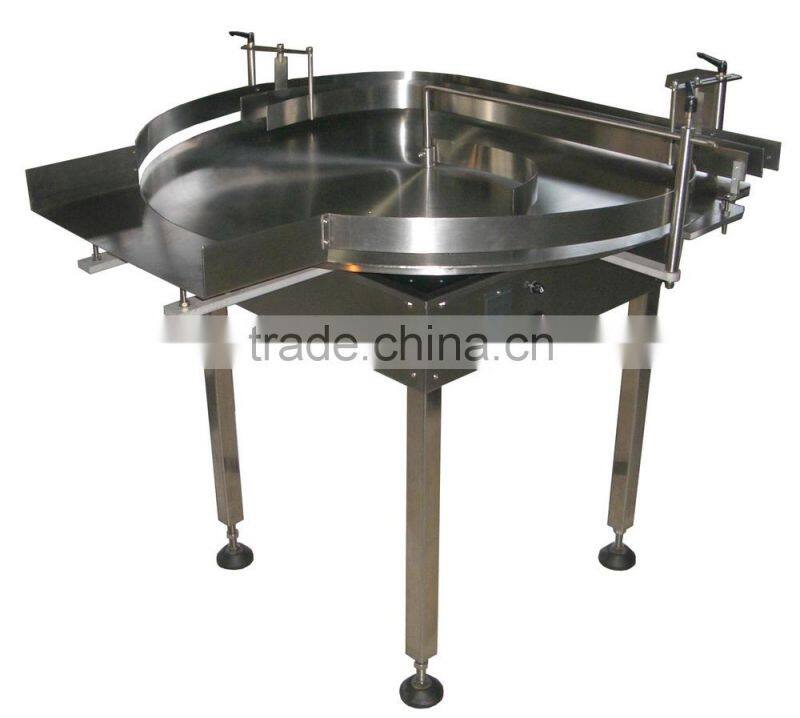 Stainless steel automatic bottle accumulating table