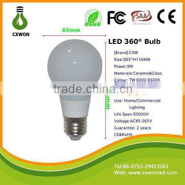 High quality AC85-265V SMD2835 non-dimmable E27 3w ceramic led bulb