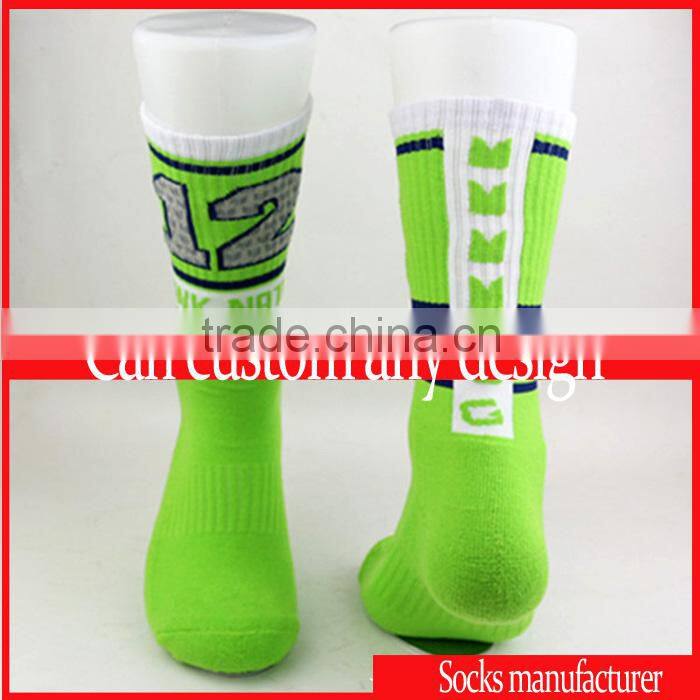 Cotton spandex cheap long thermal soccer socks kids