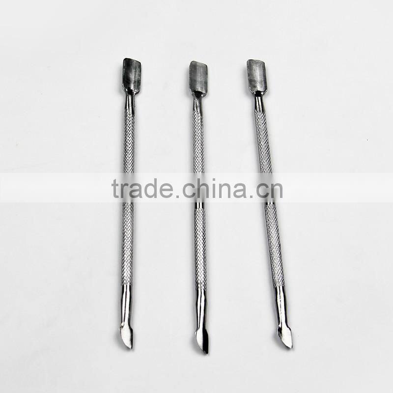 Full Metal cuticle pusher Nail Art Equipment Perfect Care Nails pusher Pushers Stainless steel Nail tools