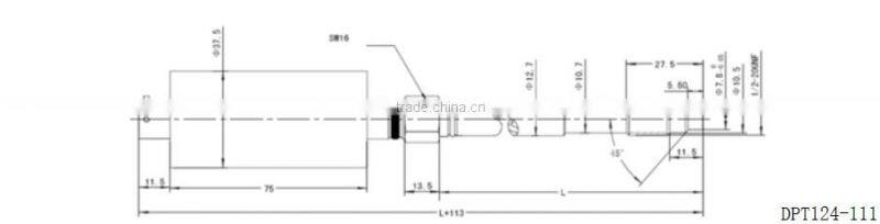 High temperature liquid measurement melt pressure sensor