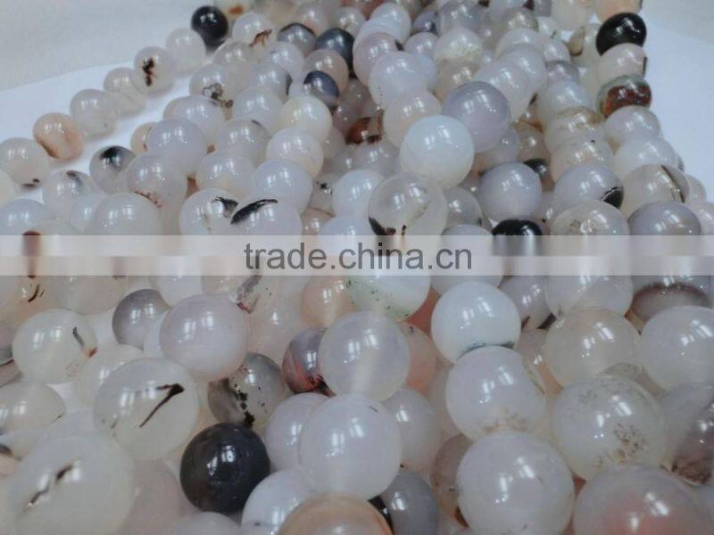brazil agate 100% Natural spot agate round bead