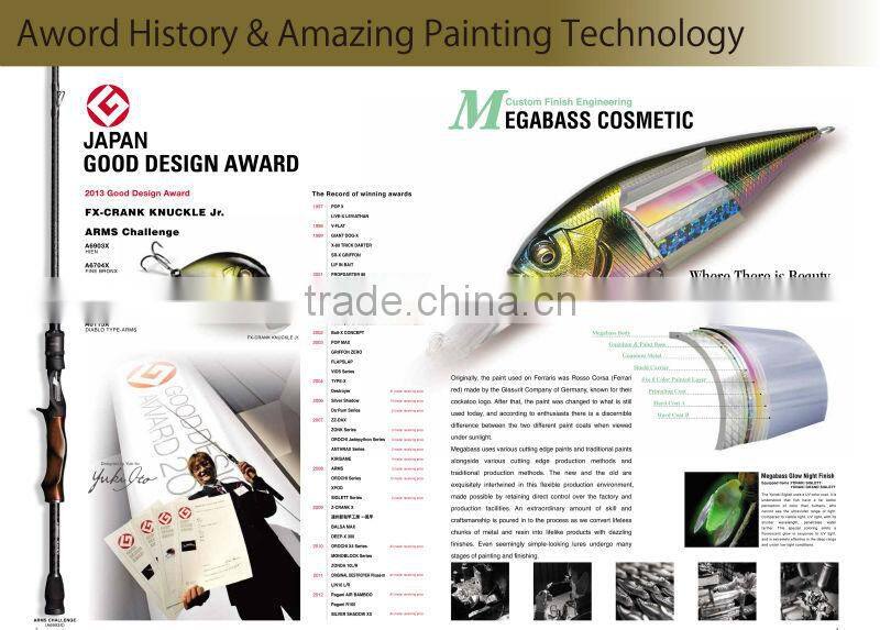 High quality Megabass artificial bait lure with unique water shockwave