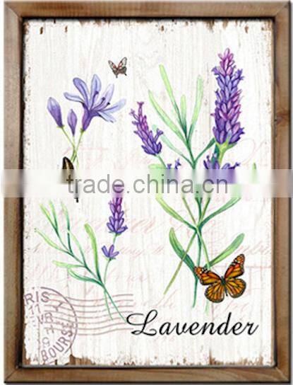 Beautiful lavender and butterfly printing wall paint for deco
