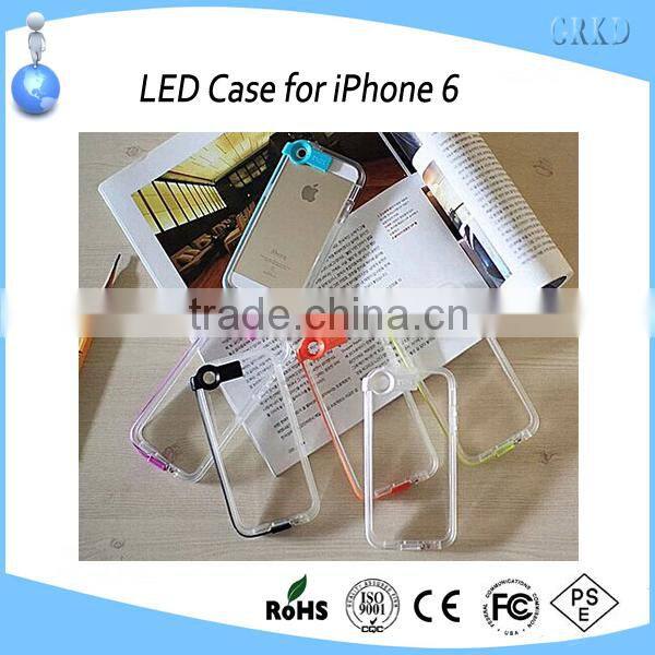high quality led phone case for iphone 6 with USB cable