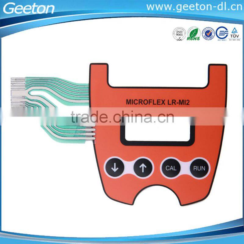 Custom Embossed Buttons Membrane Keypad With Embedded LEDs