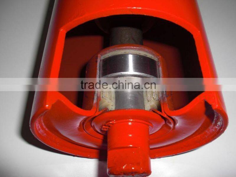 Industry Widely Used Q235 Carbon Steel Troughing Idler Gravity Roller With Bearing