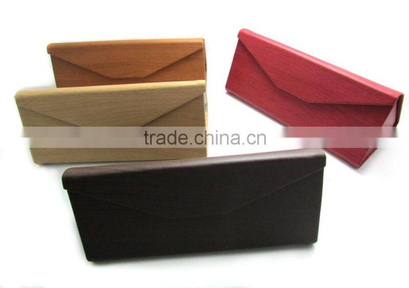 handmade glasses cases/ imitation wooden grain PU cases
