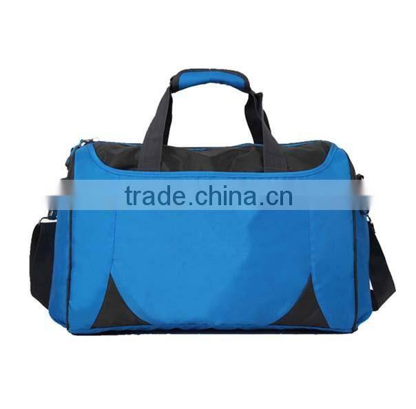 Factory price multi color polyester travel tote shoulder sports bag