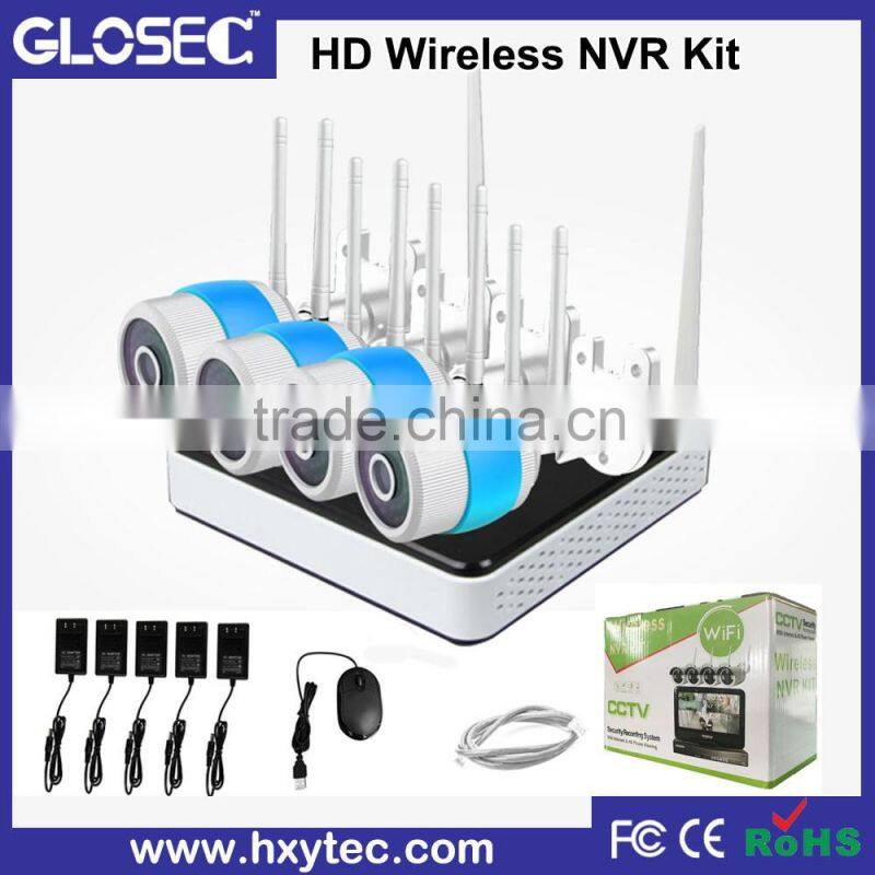 720P Smart home use cctv wireless camera system with two audio SD card camera