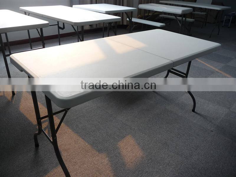 Square shape blow moulded foldable table,blow moulded furniture,plastic folding table