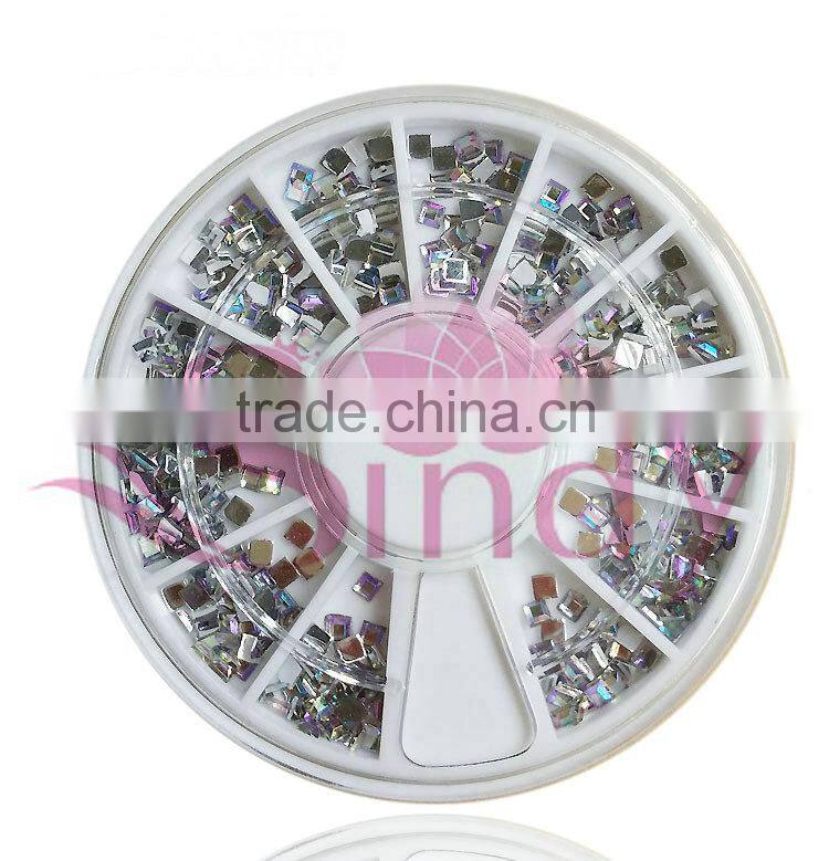 3D nail art wheel AB color special shape mini acrylic rhinestone nail art wheel ZX:AT07