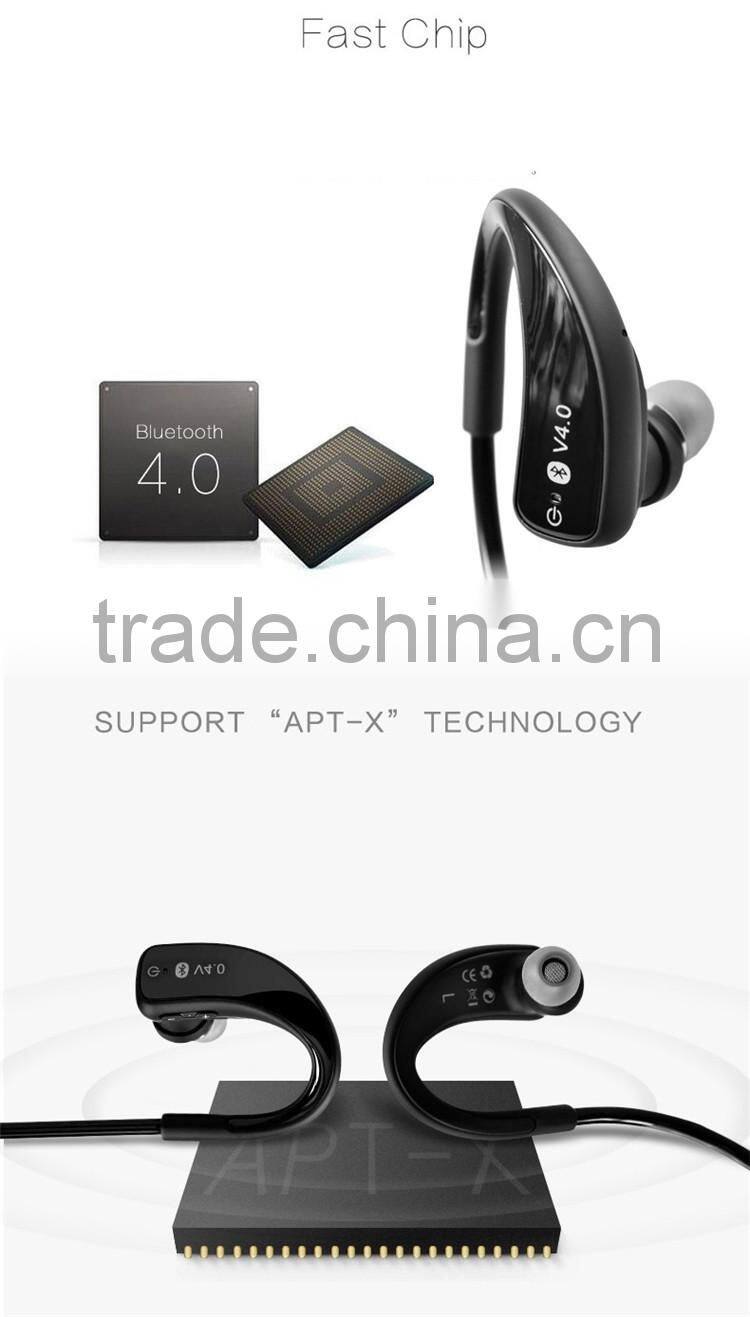 SM808 Bluetooth V4.0 Earphone HIFI In Ear Earbud Headphones Wireless Sports Stereo Bluetooth Headset High Definition Sweatproof