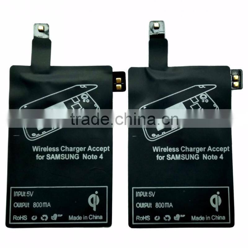 For Samsung galaxy note 4 Wireless Charger QI standard wireless charger pad receiver, receiver China factory price