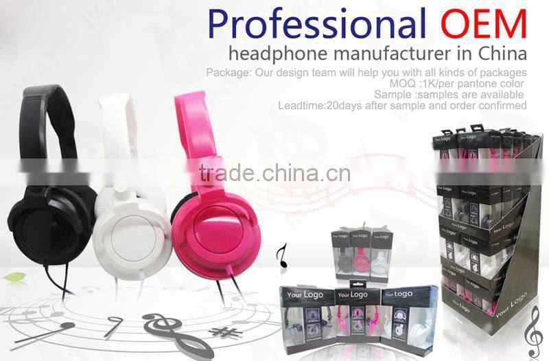 2015 fashion shenzhen custom bulk headphones