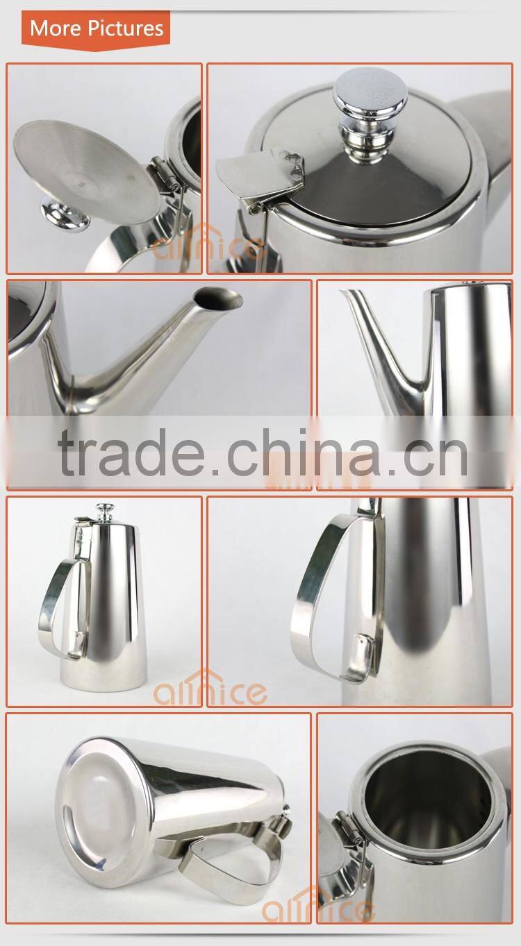 wholesale long mouth cool water kettle /stainless steel cool water pitcher /filter water kettle with lid&handle
