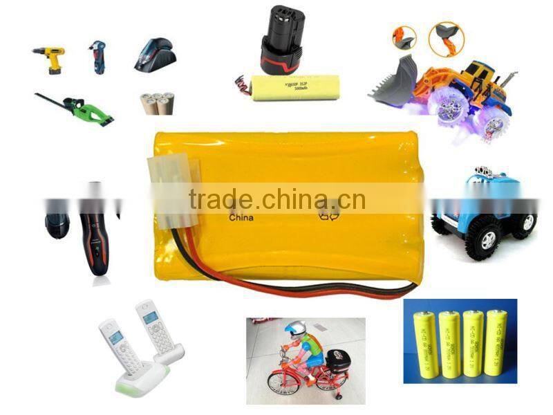 lower price Ni-CD rechargeable battery pack 4.8 Volt 2100 mAh NiCD NiMH rechargeable battery pack Ni-MH