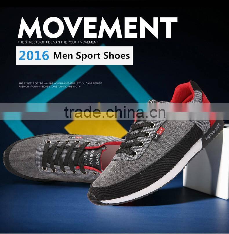 Hot Trend Lace Up Fashion Mens Sport Shoe New Model Canvas Shoes