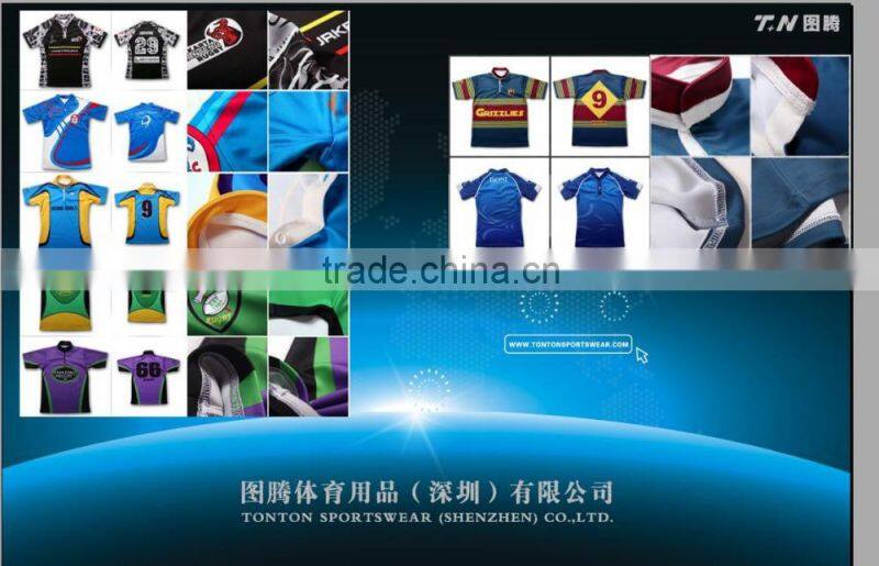 Custom fashion wholesale short sleeve cheap rugby tops