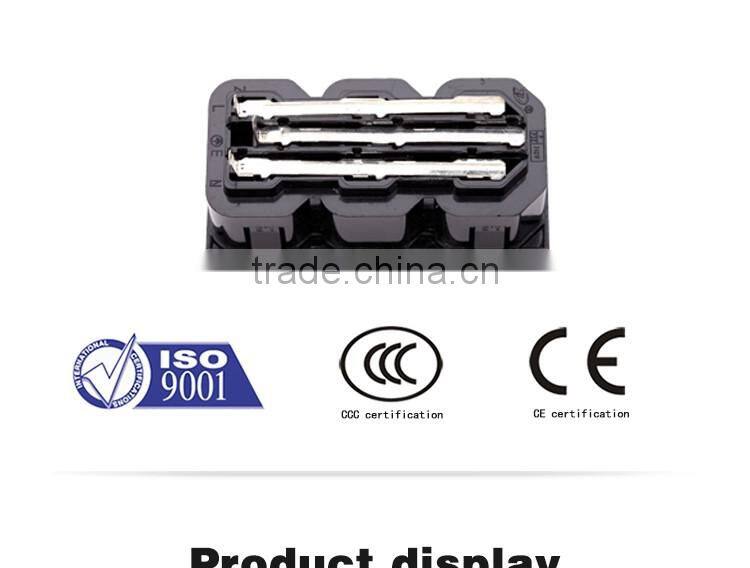 universal multi 3 gangs multiple plug socket