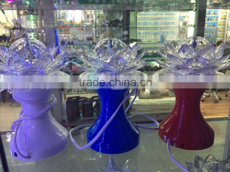 LED RGB Lamp Auto Vase Lotus Rotating Party Stage Club KTV Disco Light