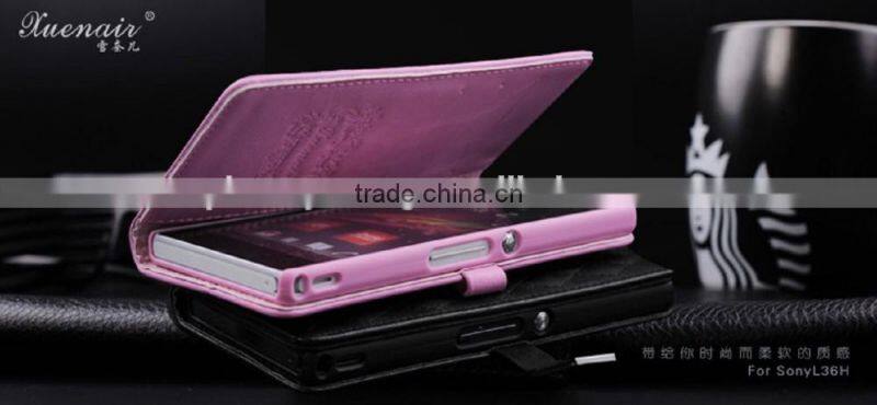 Whosale sheep leather Case for Sony L36H