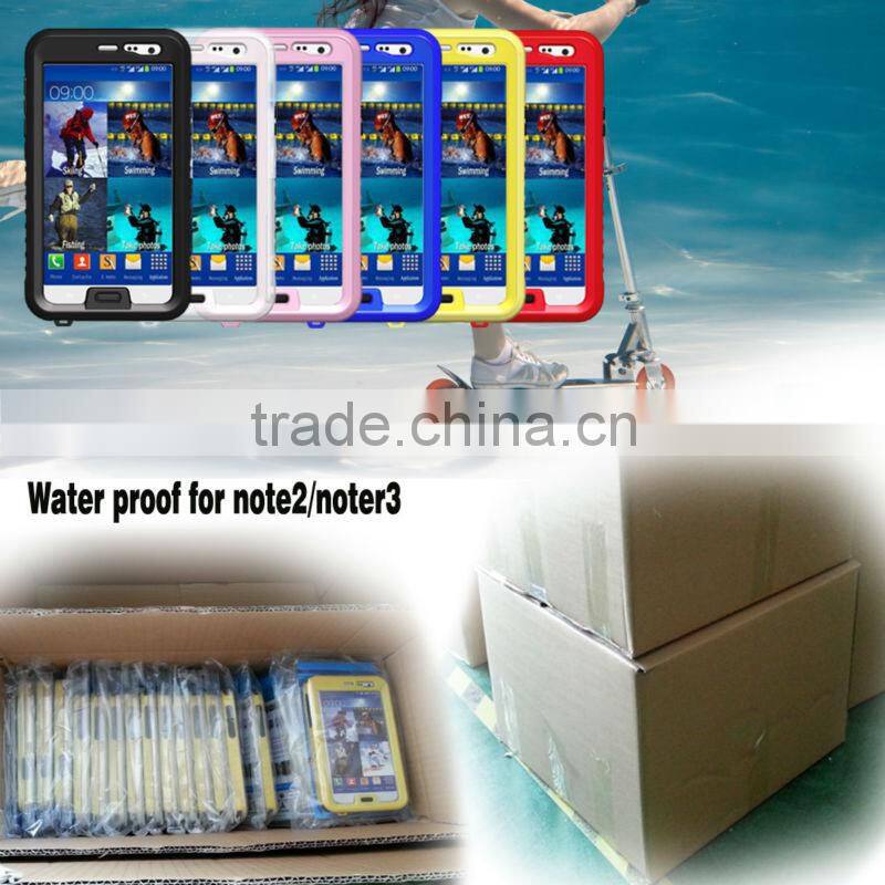 For Samsung Compatible Brand and PC + Silicone Material universal waterproof case for Samsung galaxy note3