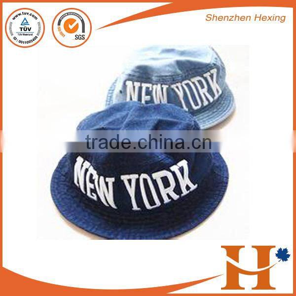 Fashion style custom bucket hat jean fishing hat leisure cap with factory price