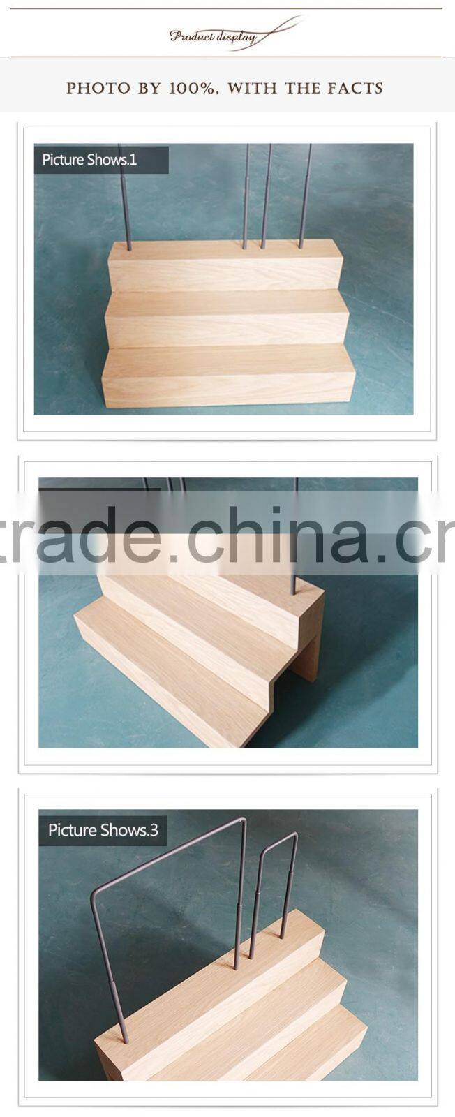 Sample Display Metal Racks/ keystone Three-Stairs Wooden Display Rack /Ties Pendant Metal Shelf